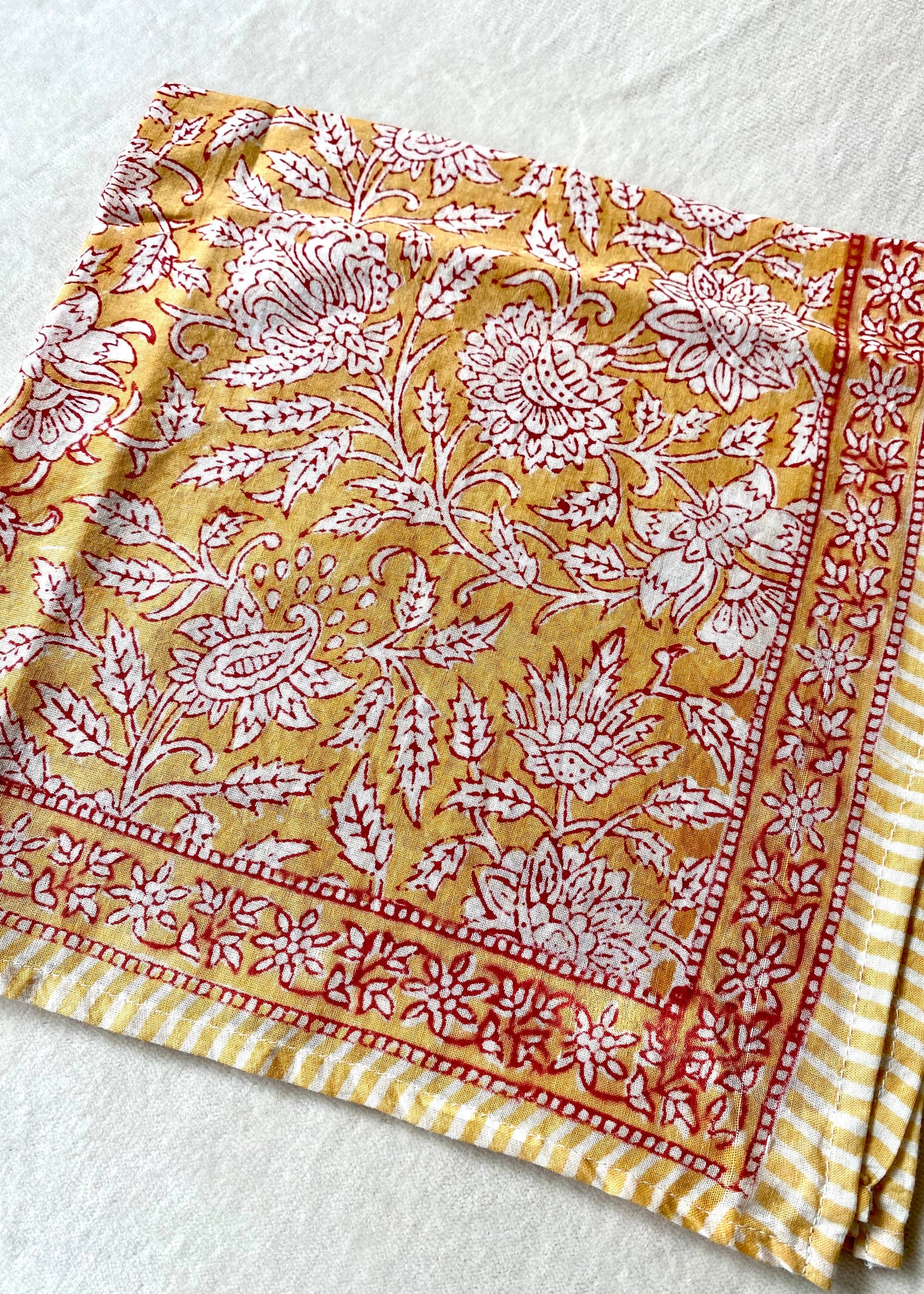 The Savannah Cotton Bandana // Sorbet Blockprint