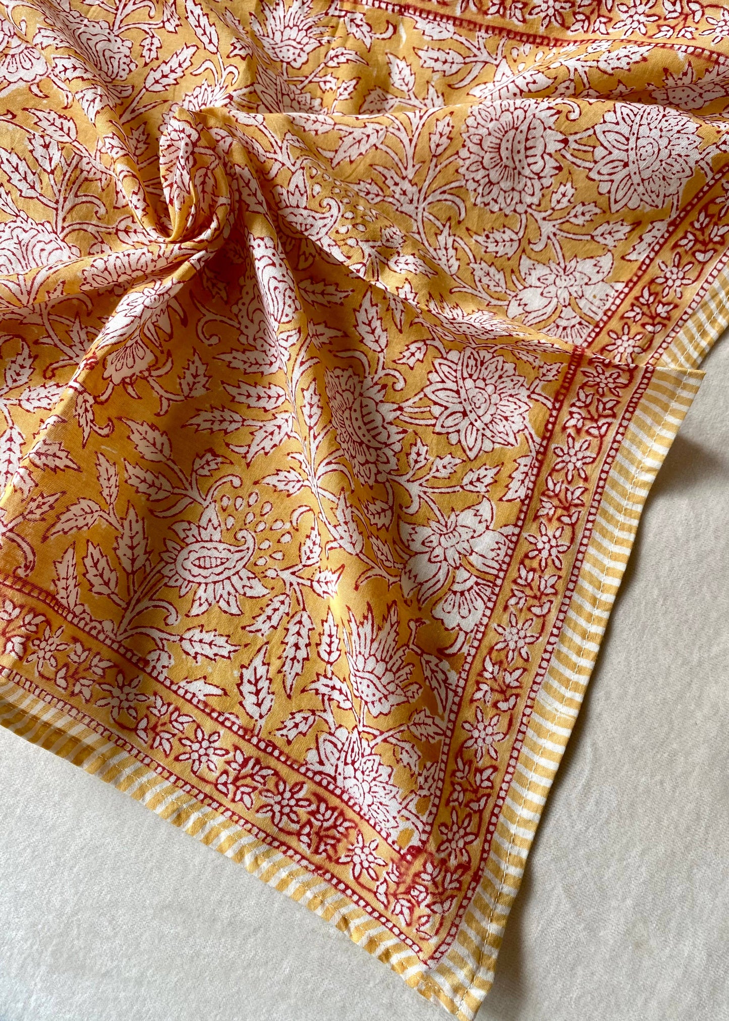 The Savannah Cotton Bandana // Sorbet Blockprint