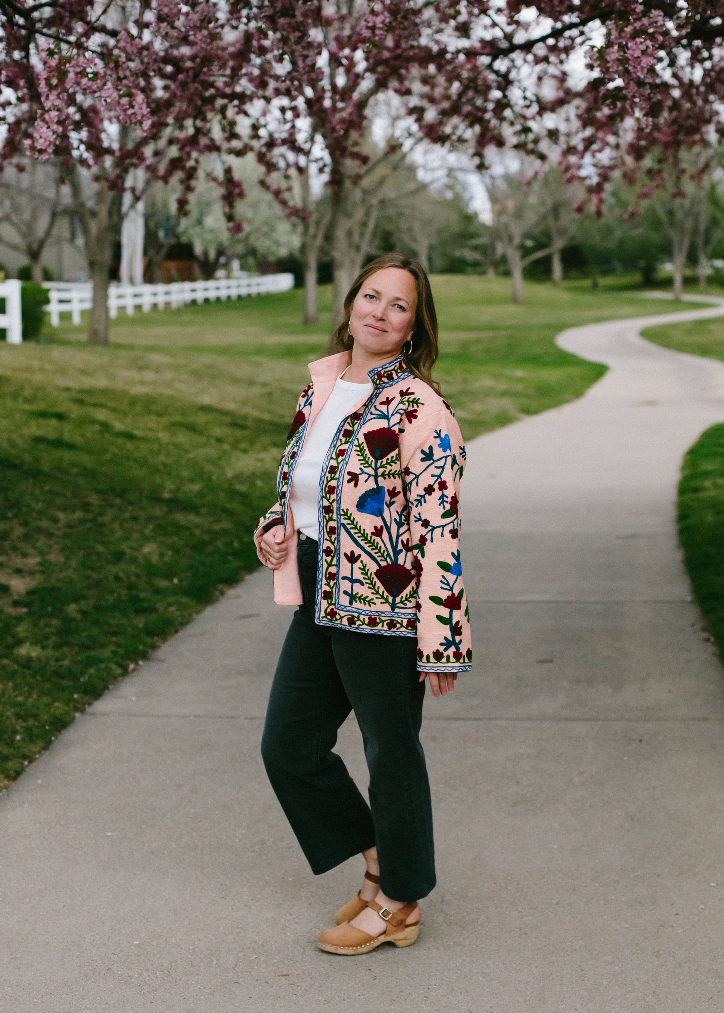 The Dozi Floral Jacket // Blush