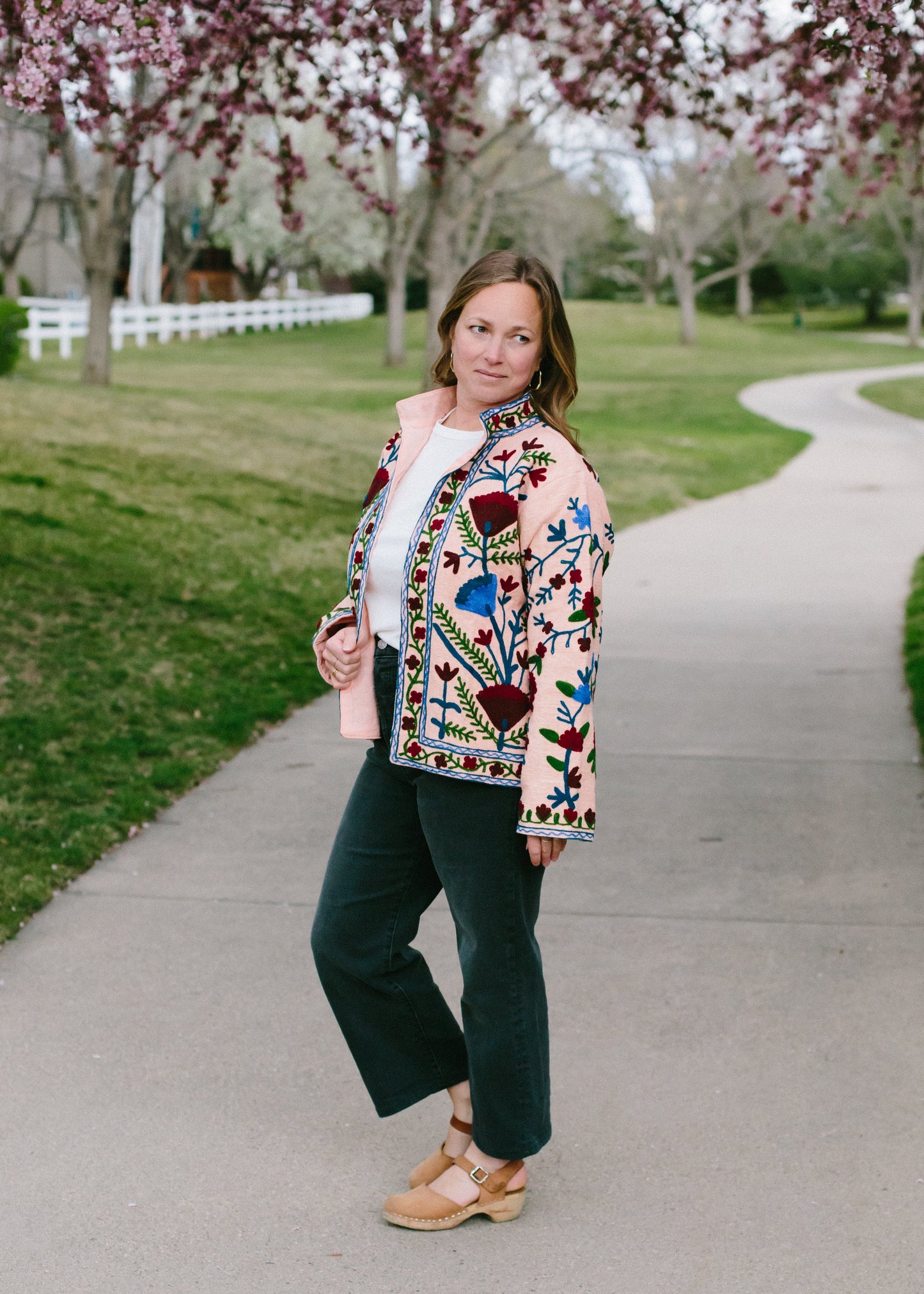The Dozi Floral Jacket // Blush