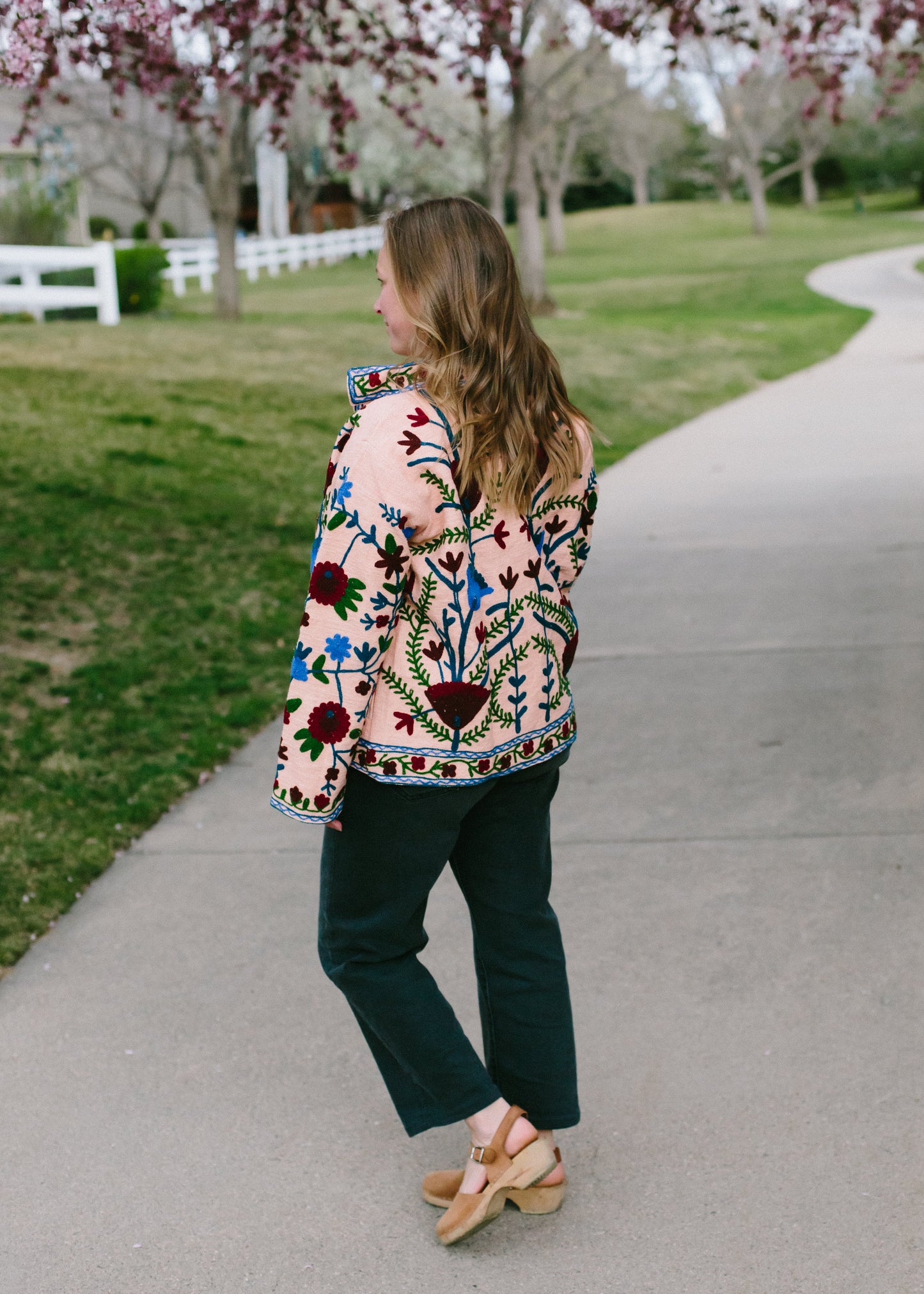 The Dozi Floral Jacket // Blush