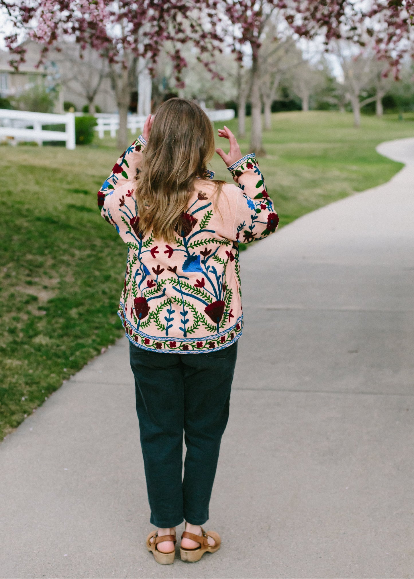 The Dozi Floral Jacket // Blush