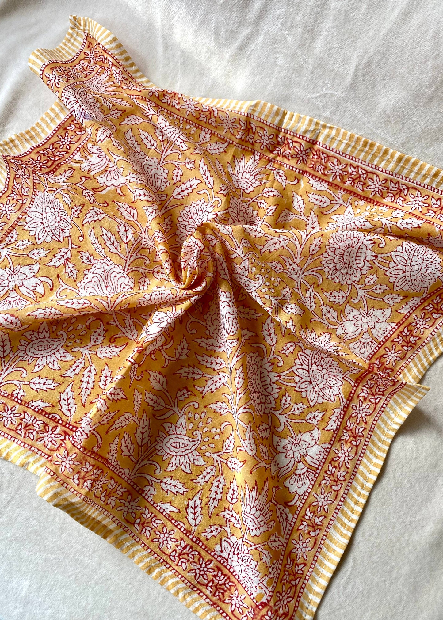 The Savannah Cotton Bandana // Sorbet Blockprint