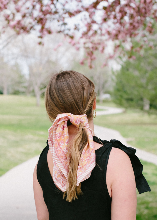 The Savannah Cotton Bandana // Sorbet Blockprint