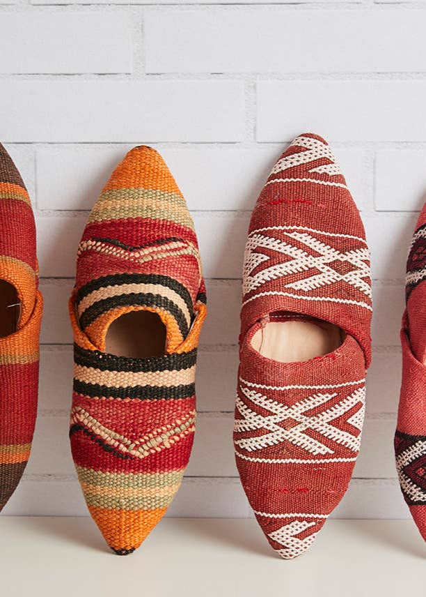 The Moroccan Kilim Slippers