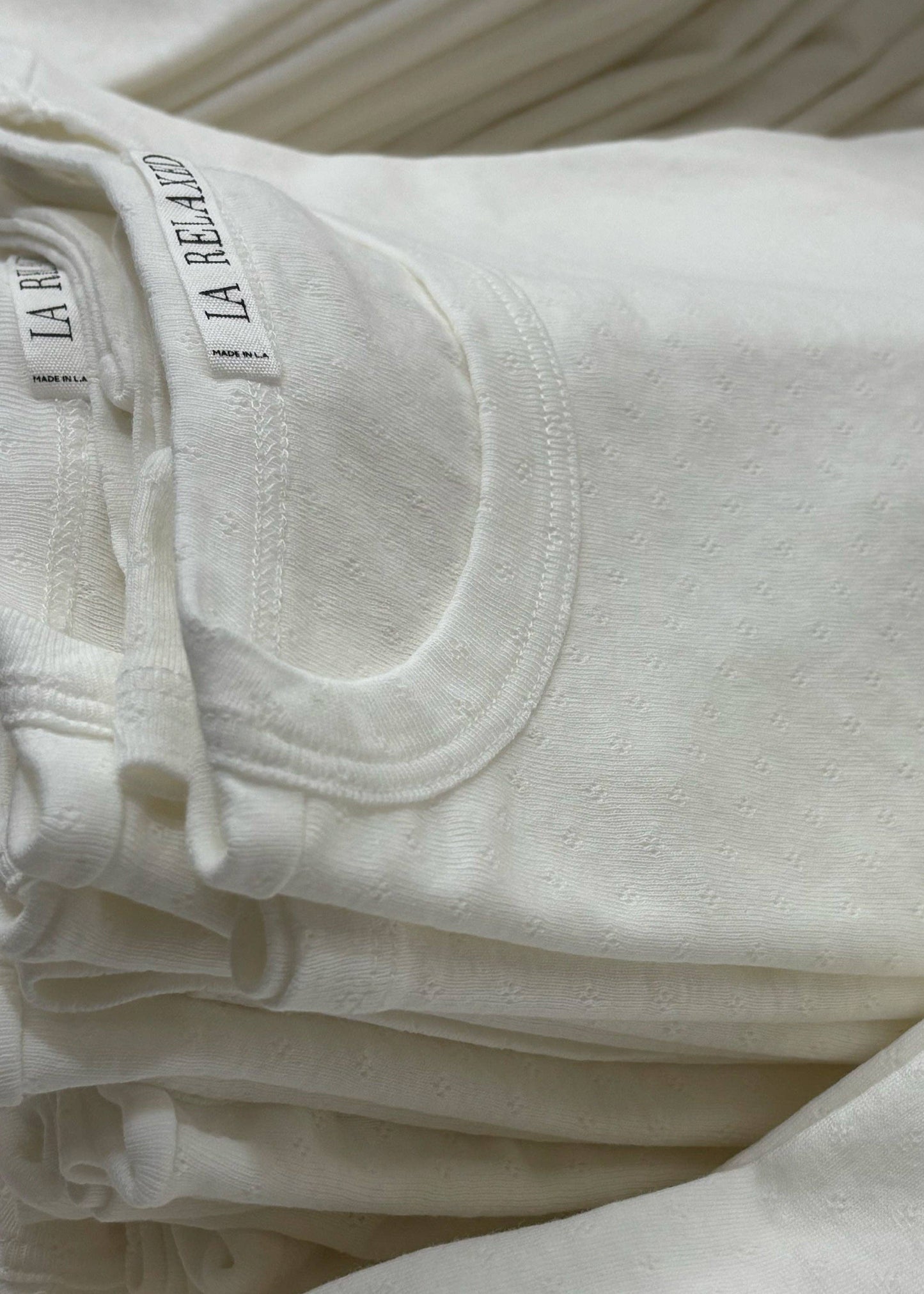 The Petit Pointelle Tee // Ivory