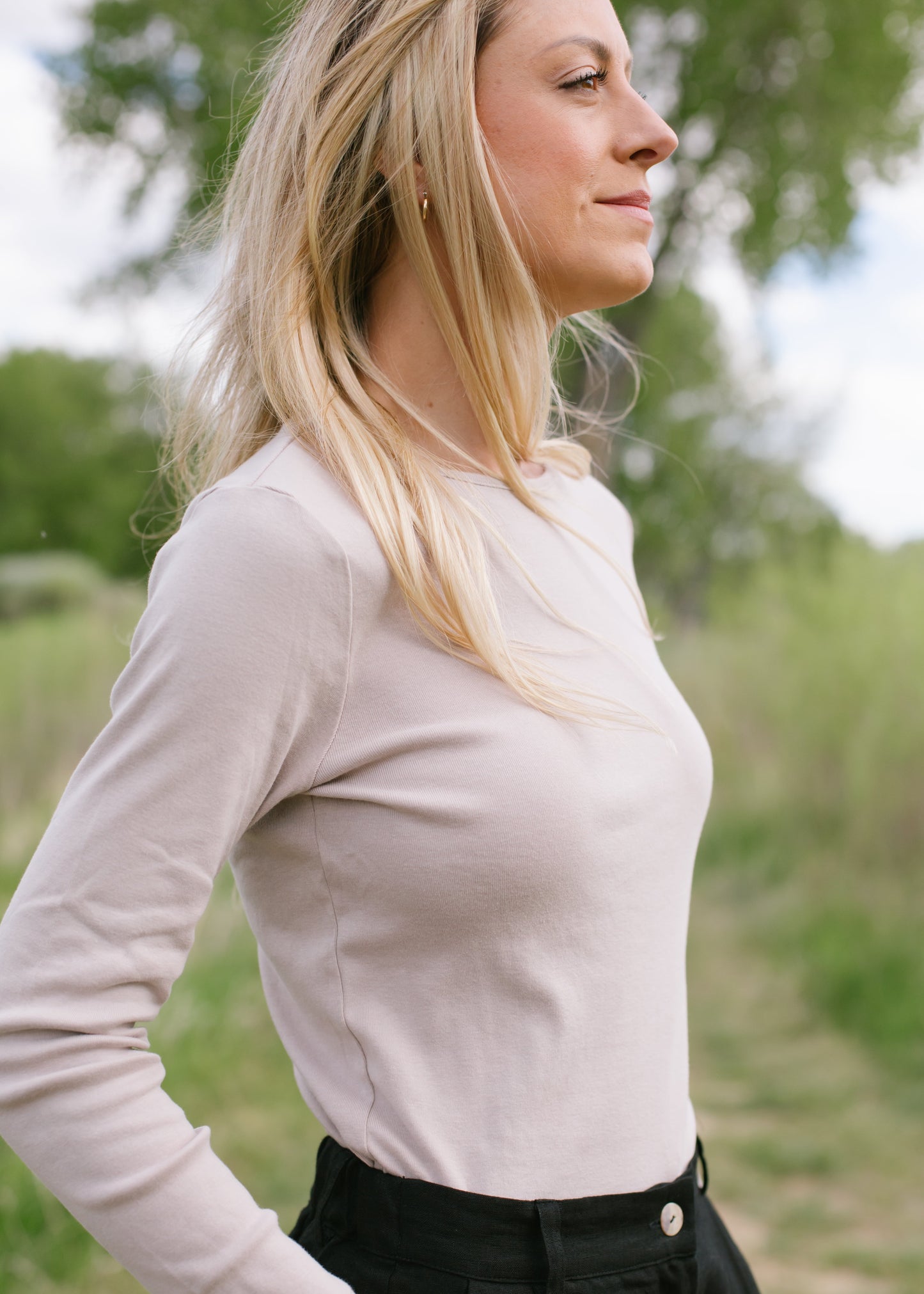 The Malie Long Sleeve Tee // Oyster