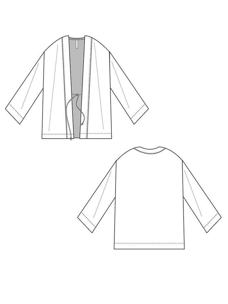 Tie Front Jacket Black