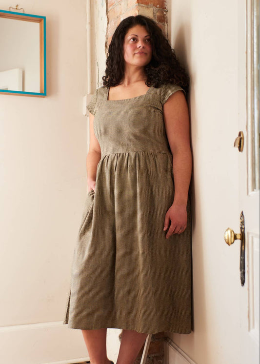 Rupi Midi Dress Houndstooth