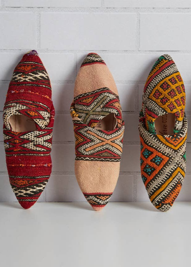 The Moroccan Kilim Slippers